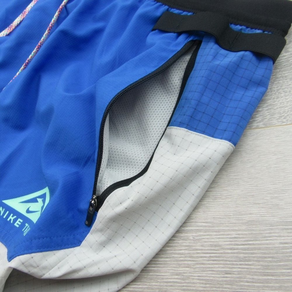 Nike Flex Stride 5" Mens Trail Running Shorts Size XL Blue Grey NEW - Picture 4 of 12